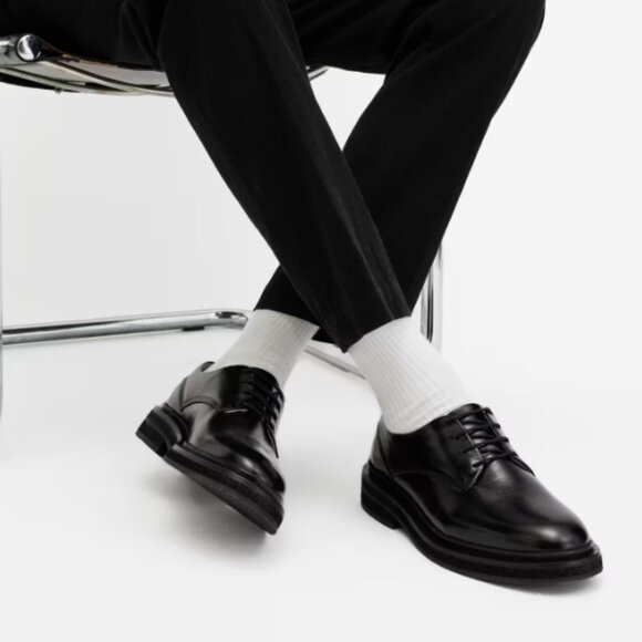 All Saints Other - All Saints Mens Escher Preppy Black Leather Lace Up Shoes Sizes 11